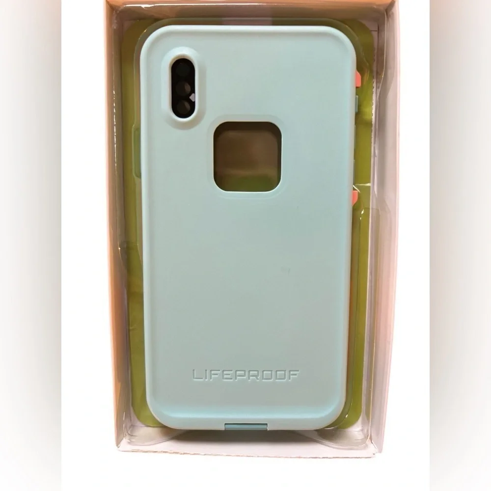 Lifeproof Frē Live 360 iPhone X Wipeout Blue Phone Case Water/Snow Proof New